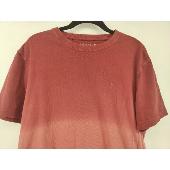 American Eagle Super Soft Ombre Logo Embroidered T-shirt Size M - Picture 2 of 9
